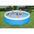 Bluescape Fast Set 10’ x 30” Round Inflatable Soft Sided Above Ground Pool Set Discount