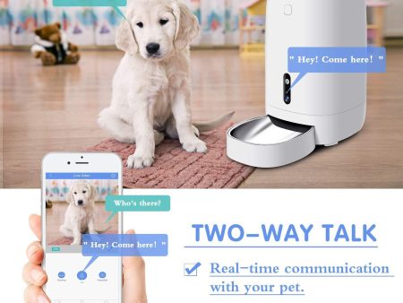 Uterip Smart Automatic Pet Feeder, 4L Pet Food Dispenser Auto Feeder for Dogs, Cats & Small Animals, HD Camera for Video and Audio Communication, Wi-Fi Enabled App for iOS and Android   Online now