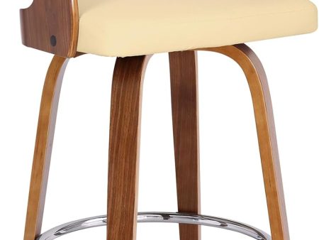 Faux Leather Swivel Kitchen Barstool, 26  For Sale