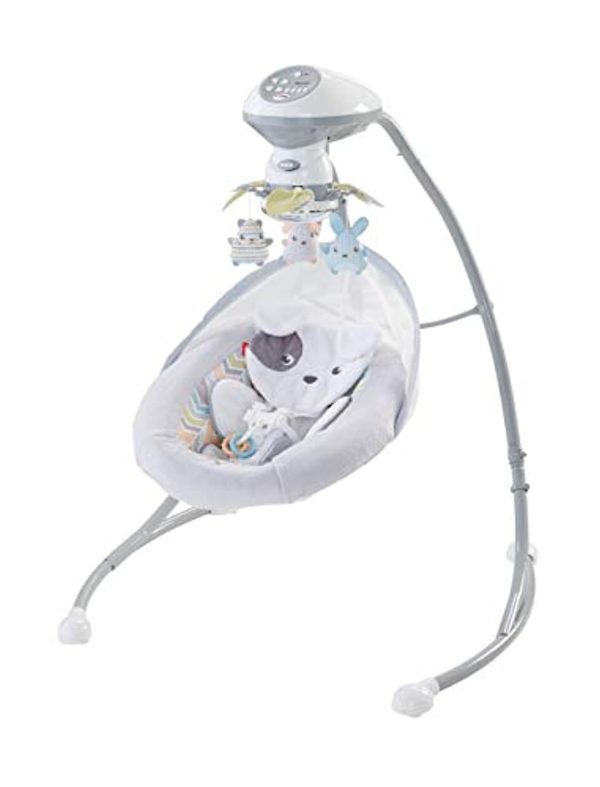 JumpOff Jo Sweet Snugapuppy Swing, Dual Motion Baby Swing with Music, Sounds and Motorized Mobile For Sale