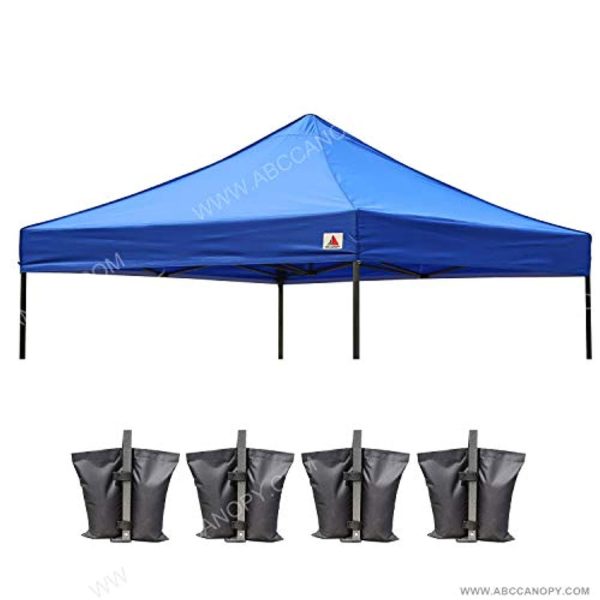 ABCCANOPY 10×10 Canopy Tent Pop Up Beach Canopy Portable Shade Canopy Instant Folding with Wheeled Carry Bag, White (SC Canopy top Royal Blue) Online Sale