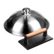 Wanbasion Griddle Accessories Kit - 12 Inch Heavy Duty Round Basting Cover Cheese Melting Dome with Cast Iron Burger Bacon Press Sale