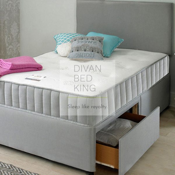 Nicholson Divan Bed with Spring Memory Foam Mattress Cheap