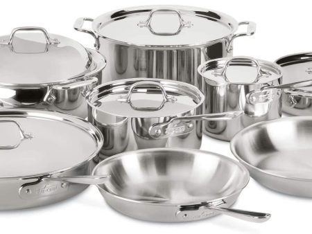 All-Clad D3 Stainless Cookware Set, Pots and Pans, Tri-Ply Stainless Steel, Professional Grade, 10-Piece Online Hot Sale