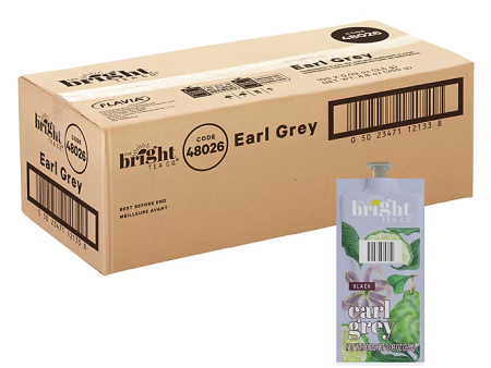 THE BRIGHT TEA CO. Earl Grey Tea FLAVIA Freshpacks, 100 Carton, Best By: 9 7 25 Supply