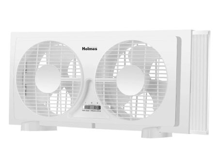 Holmes 9  2 Speed Twin Blade Manual Window Fan Discount