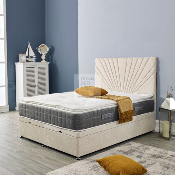 Syrus Array Ottoman Divan with Floor Standing Headboard Option Online