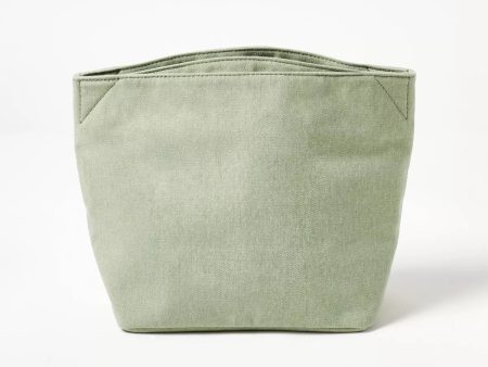 Cotton Lunch Tote, Sage Green Hot on Sale