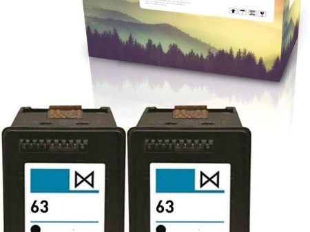 Summit Ink Remanufactured Ink Cartridge Replacement 2 Pack for HP 63 for Deskjet 1110 2130 3630 Envy 4512 4520 4522 Officejet 3830 4650 4655 Printers (2 Black) Online