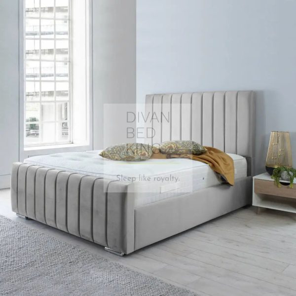 Stroma Stripe Luxury Upholstered Bed Frame Supply