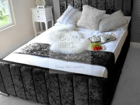 Vivienne Luxury Crushed Velvet Upholstered Bed Frame Fashion