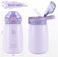 BOTTLE BOTTLE Kids Water Bottles for school 12 oz Stainless Steel Water bottle with Leak Proof Lid Double Wall Vacuum Kids Insulated Water Bottle Keeps Hot and Cold Best Gift Back to School(purple) Hot on Sale