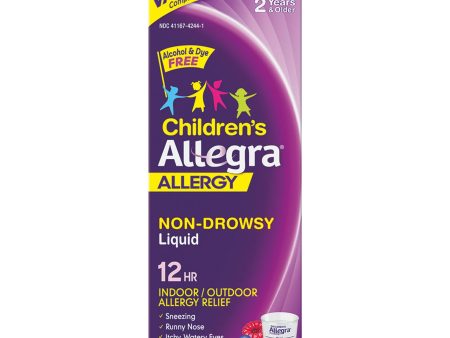 Allegra Children s Non-Drowsy Kids Allergy Relief Medicine , Berry Flavor, 8 fl oz Supply