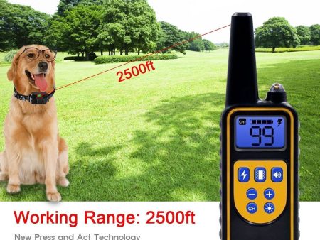 YISENCE Shock Collar for Dogs, Dog Shock Collar with Remote 2500FT Range, Waterproof and Rechargeable, Beep, Vibrate and Shock, Dog Training Collar with Remote Discount