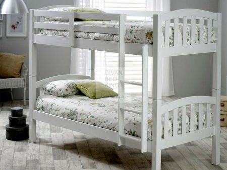 Florentina Detachable White Wooden Bunk Bed For Sale