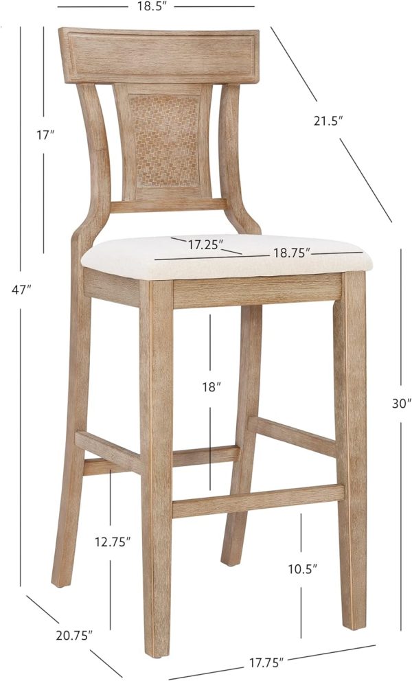 Jayme Bar Stool, Gray Wash on Sale