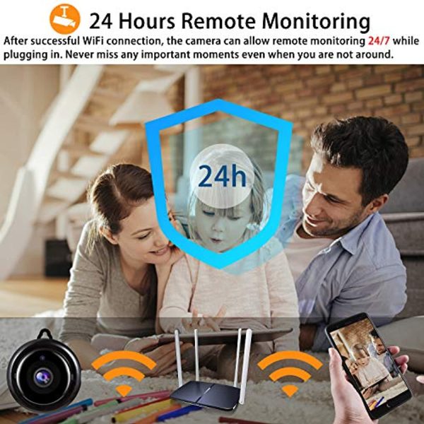 Wi-Fi Spy Camera with Audio and Video Corprit, Home Security Camera with Motion Detection, Remote Monitoring, Home Camera For Discount