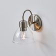 Better Homes & Gardens Glass Sconce Wall Light, Satin Nickel Finish Hot on Sale