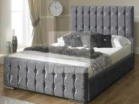 Kalyn Velvet Fabric Upholstered Bed Frame Online now