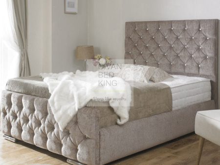 Dina Diamante Fabric Upholstered Bed Frame Supply