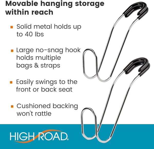 High Road Metal Car Hooks for Purses and Bags, Pack of 6 Online now