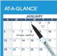 2025 AT-A-GLANCE 48  x 32  Yearly Dry Erase Wall Calendar Supply