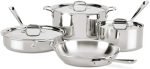 All-Clad D3 Stainless Cookware Set, Pots and Pans, Tri-Ply Stainless Steel, Professional Grade, 10-Piece Online Hot Sale