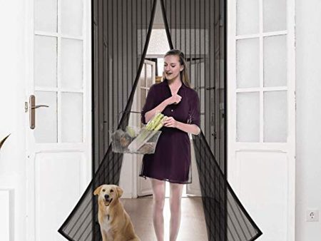 MILLETER Magnetic Screen Door, Full Frame Door Curtain with Heavy-Duty Mesh, Self Sealing Hands Free Easy Velcro Tape Installation, Pet and Kid Friendly, Fits Door Size 38   x 82   Online now