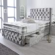 Belmont Silver Crushed Velvet Divan with Airflow Spring Memory Mattress Online now