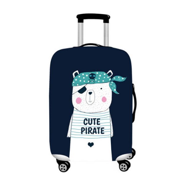 Cute Pirate Bear | Standard Design | Luggage Suitcase Protective Cover For Sale