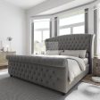 Orsino Luxury Large Curved Wingback Upholstered Bed Frame Online now