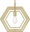 Champagne Finish Holly One-Light Indoor Pendant, 15-Inch Online now