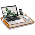 LapGear  Rossie Home Premium Acacia Lap Desk with Wrist Rest, Mouse Pad, and Phone Holder - Fits Up to 15.6 Inch Laptops - Natural - Style No. 91716 Fashion