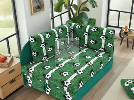 Cuboid Football Green Corner 2 Seater Sofa Bed with Storage Online