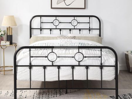 Bautista Black Metal Bed Frame Online now