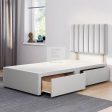 Capri Light Grey Reinforced Divan Bed Base with Panel Headboard Sale