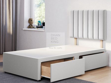 Capri Light Grey Reinforced Divan Bed Base with Panel Headboard Sale