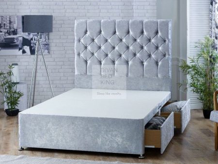 Cornelius Crushed Velvet Divan Bed Base Sale