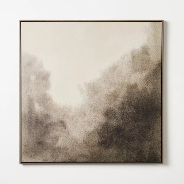 30 x30  Blurry Treetops Framed Wall Art Canvas Board For Discount