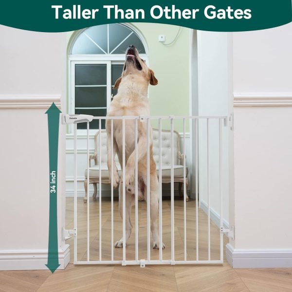 Babelio 34  Extra Tall Baby Dog Gate, White Sale