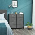 SONGMICS 4-Tier Wide Drawer Dresser, Storage Unit with 8 Easy Pull Fabric Drawers and Metal Frame, Wooden Tabletop for Closets, Nursery, Dorm Room, Hallway, 31.5 x 11.8 x 32.1 Inches, Gray ULTS24G Cheap