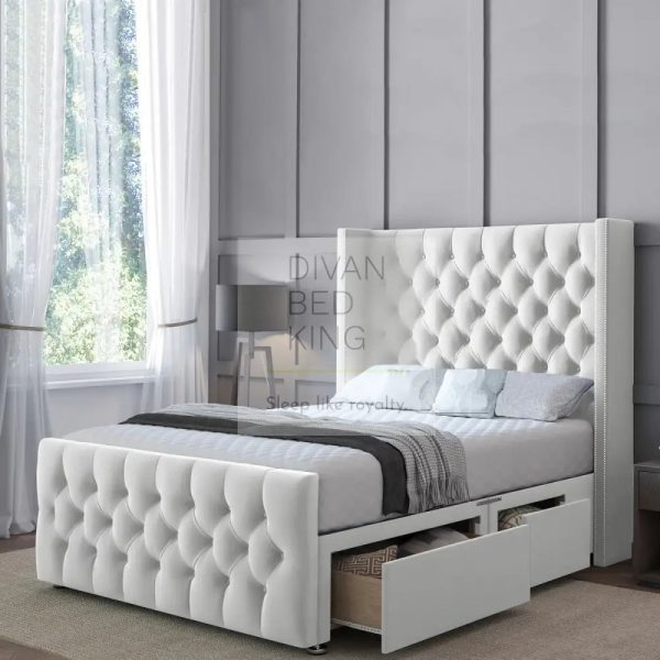 The Sydney Divan Bed Set With Luxury Headboard Hot on Sale