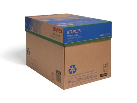 Staples 50% Recycled 11  x 17  Multipurpose Paper, 5 reams  Case For Cheap