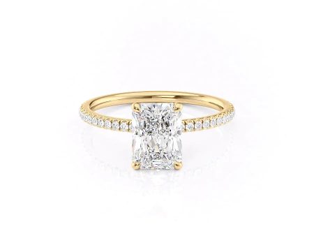 The Pave Nelly Set With A 1.5 Carat Radiant Moissanite Cheap