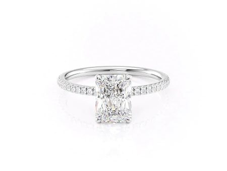 The Pave Nelly Set With A 2 Carat Radiant Moissanite Hot on Sale