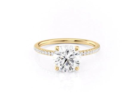 The Pave Nelly Set With A 1.5 Carat Round Moissanite Supply