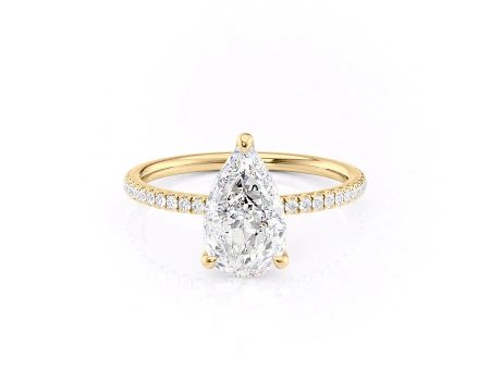 The Pave Nelly Set With A 1 Carat Pear Moissanite Online