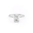 The Pave Nelly Set With A 2 Carat Oval Moissanite Online Sale