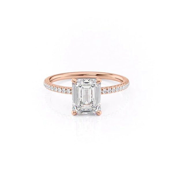 The Pave Nelly Set With A 5 Carat Emerald Moissanite For Discount