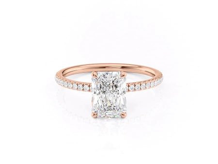 The Pave Nelly Set With A 3.5 Carat Radiant Moissanite Hot on Sale